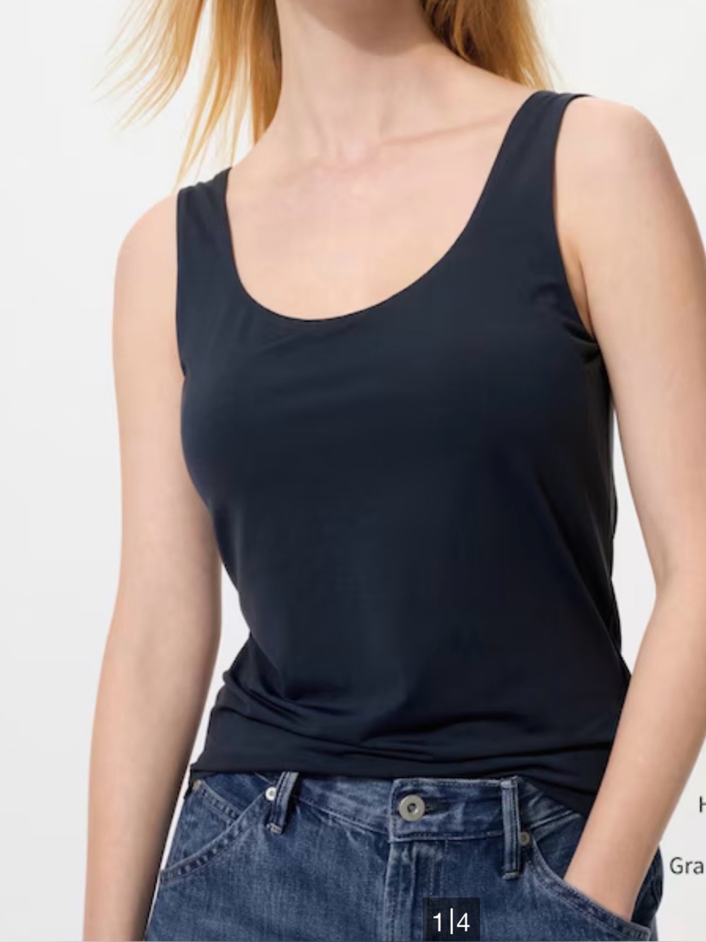 UNIQLO AIRism Women’s Sleeveless Bra Tank Dark Gray Top Size XS